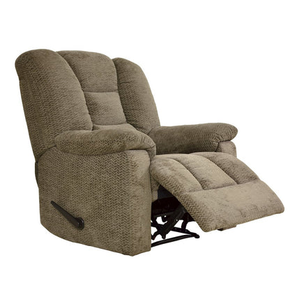 Kaylene Chenille Reclining Chair in Brown