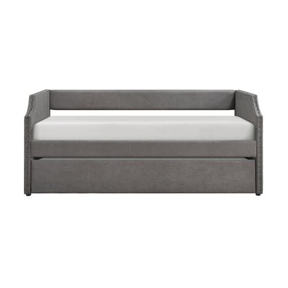 Shiloh Textured Daybed with Trundle in Dark Gray