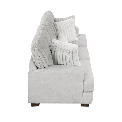 Santiago Microfiber Sofa in Light Gray