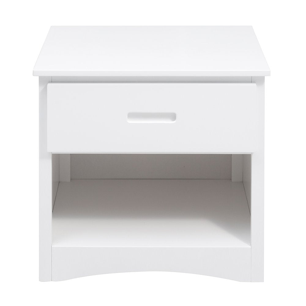 Galen Pine Night Stand in White