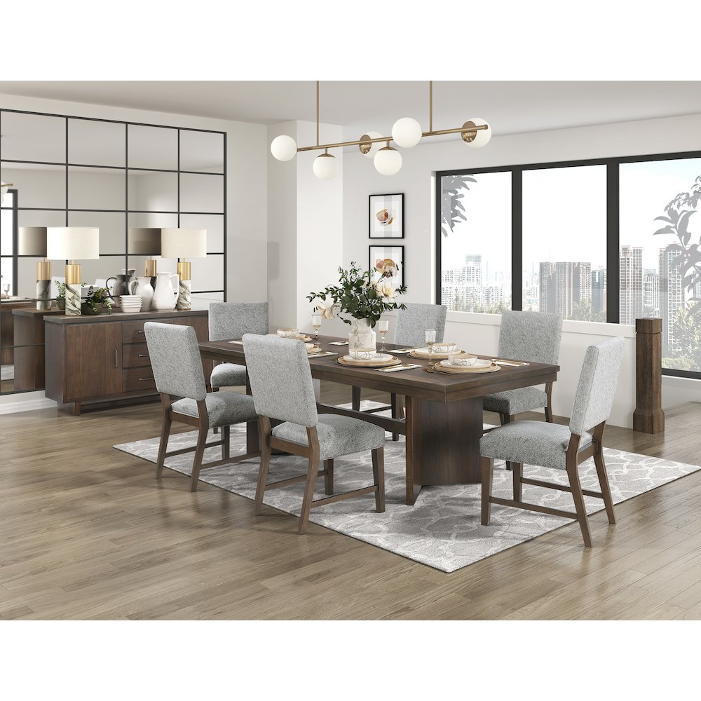 Franco Textured Dining Room Side Chair, set of 2 in Gray