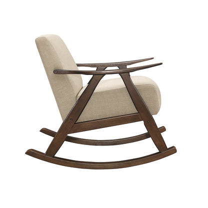 Waithe Textured Rocking Chair in Light Brown