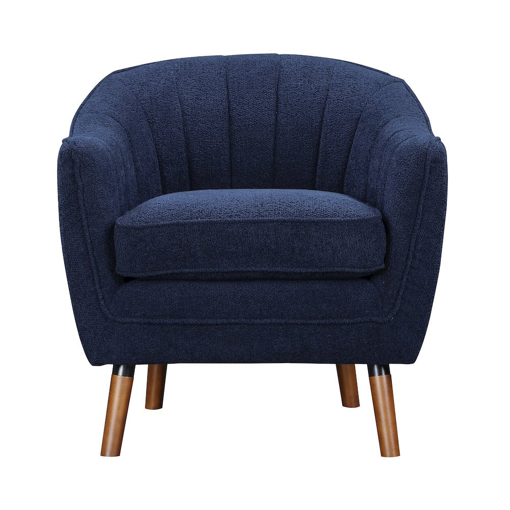 Cutler Textured Accent Chair in Blue