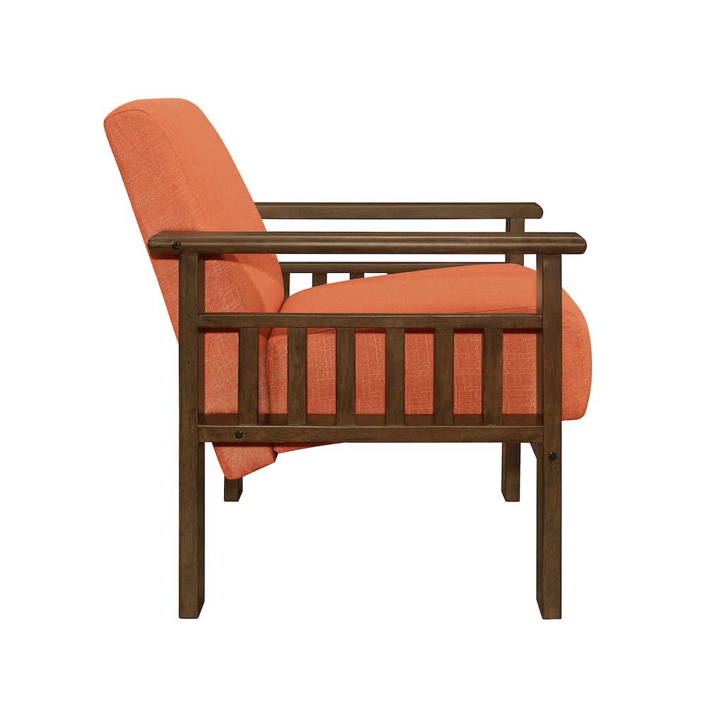 Helena Textured Accent Chair in Orange