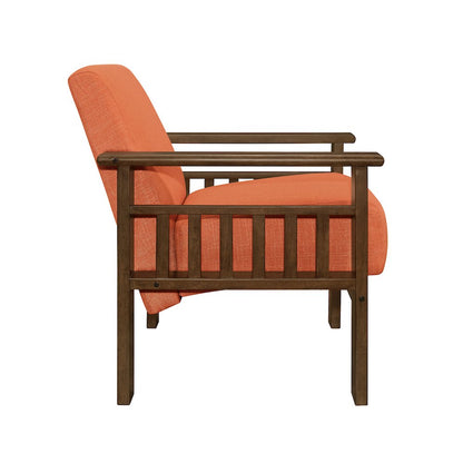 Helena Textured Accent Chair in Orange