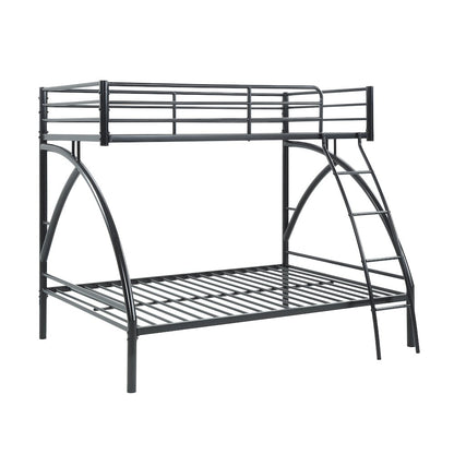 Bailey Metal Twin Over Full Metal Bunk Bed in Black