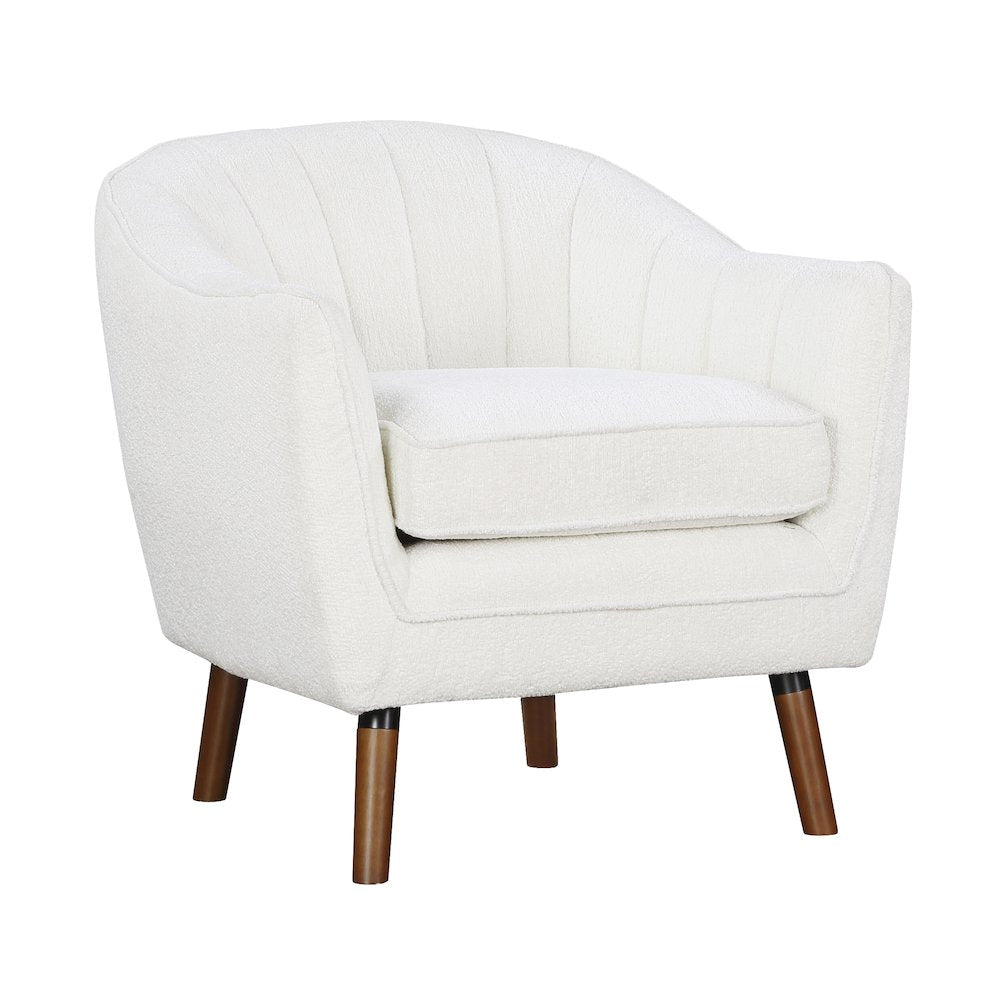 Cutler Textured Accent Chair in White