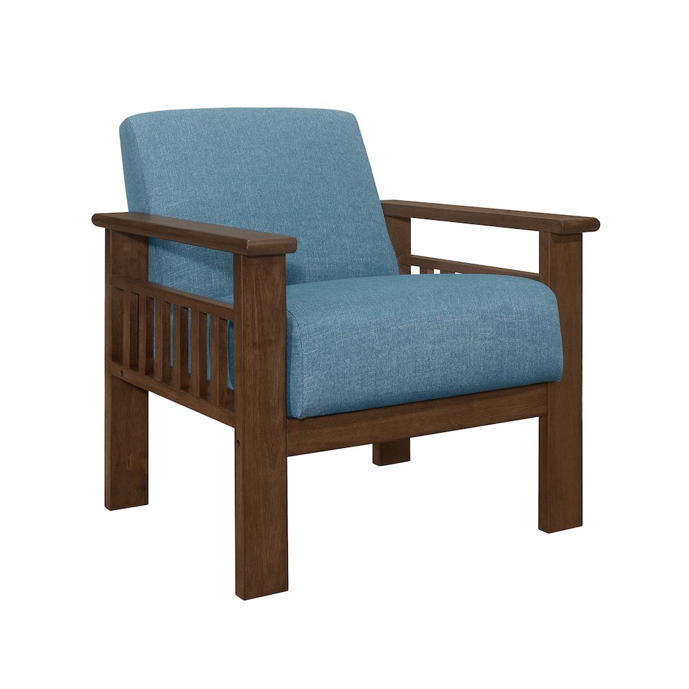 Helena Textured Accent Chair in Blue