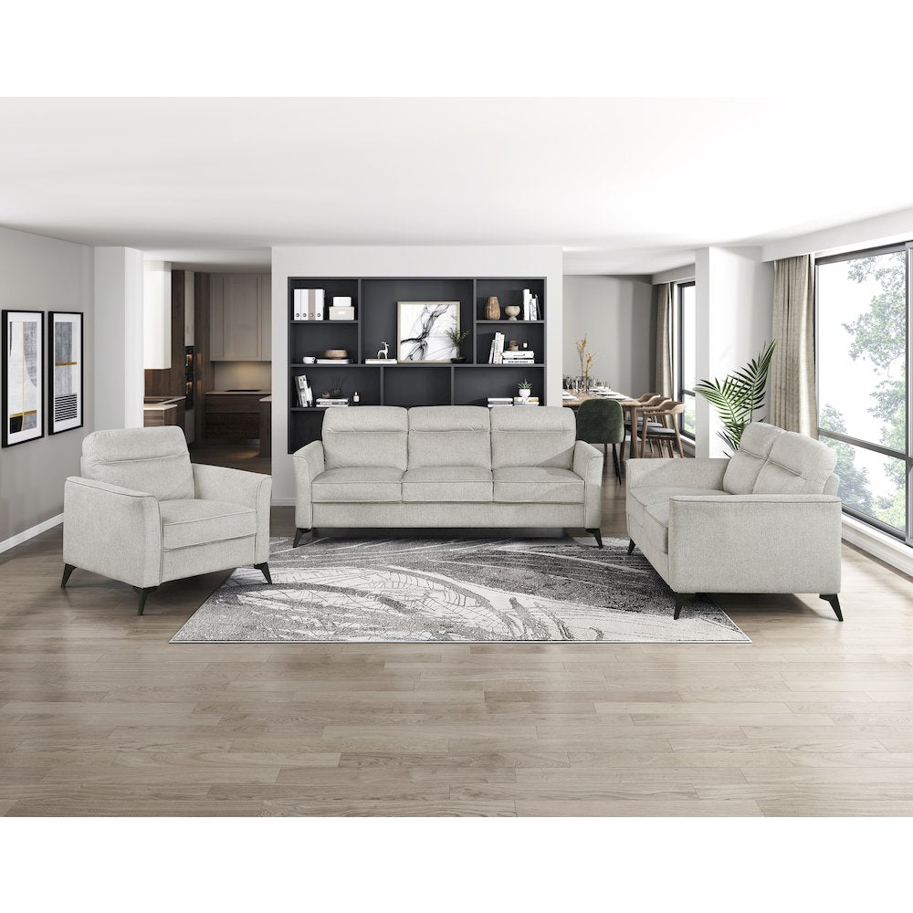 Tellot Microfiber Sofa in Tan