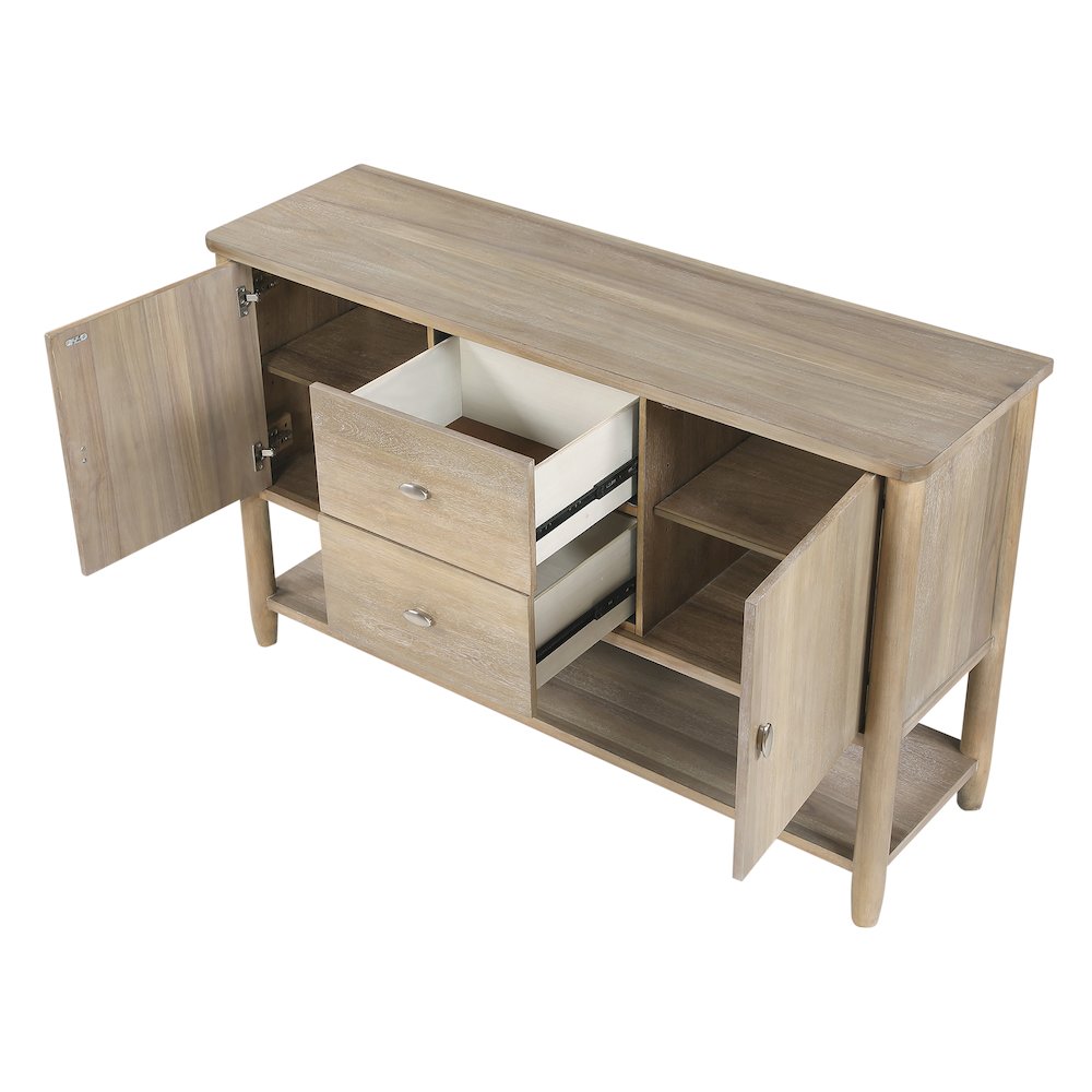 Myrna Asian Hardwood Dining Room Server in Natural