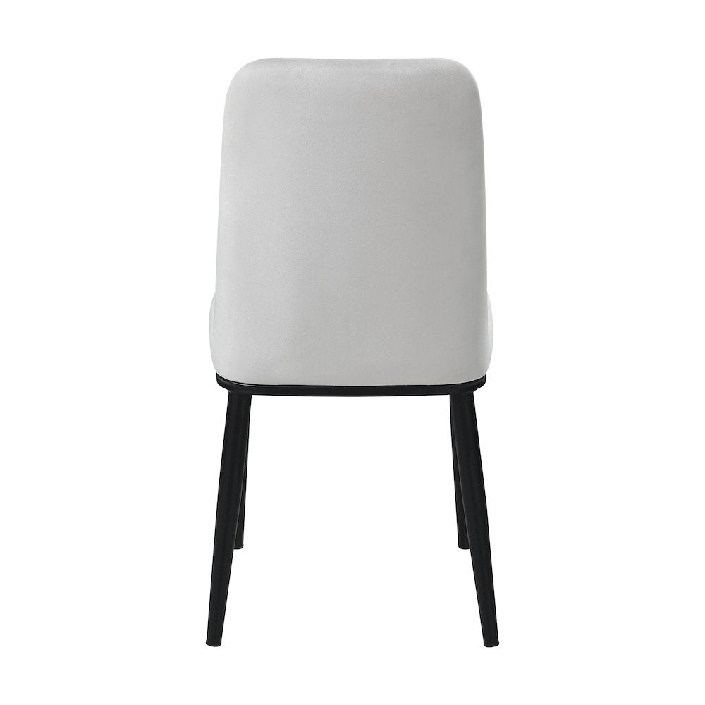 Salerno Velvet Dining Room Side Chair, set of 2 in Beige