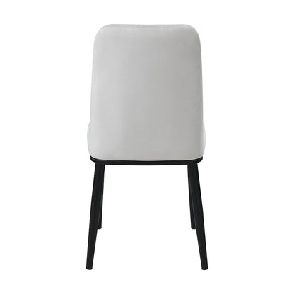 Salerno Velvet Dining Room Side Chair, set of 2 in Beige