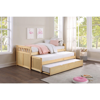 Bartly Pine Twin/Twin Bed with Twin Trundle in Natural Pine