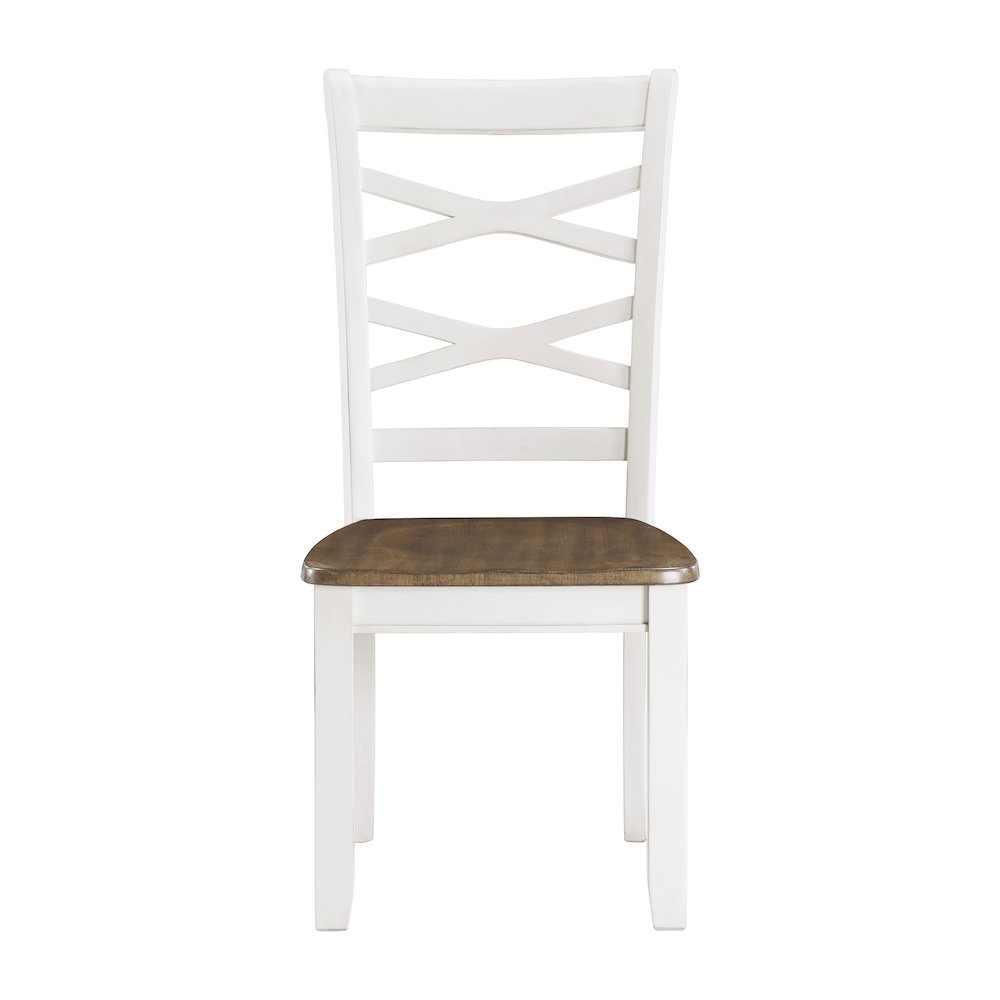 Dobson Mango Veneer Dining Set (set of 7) in Cherry and White