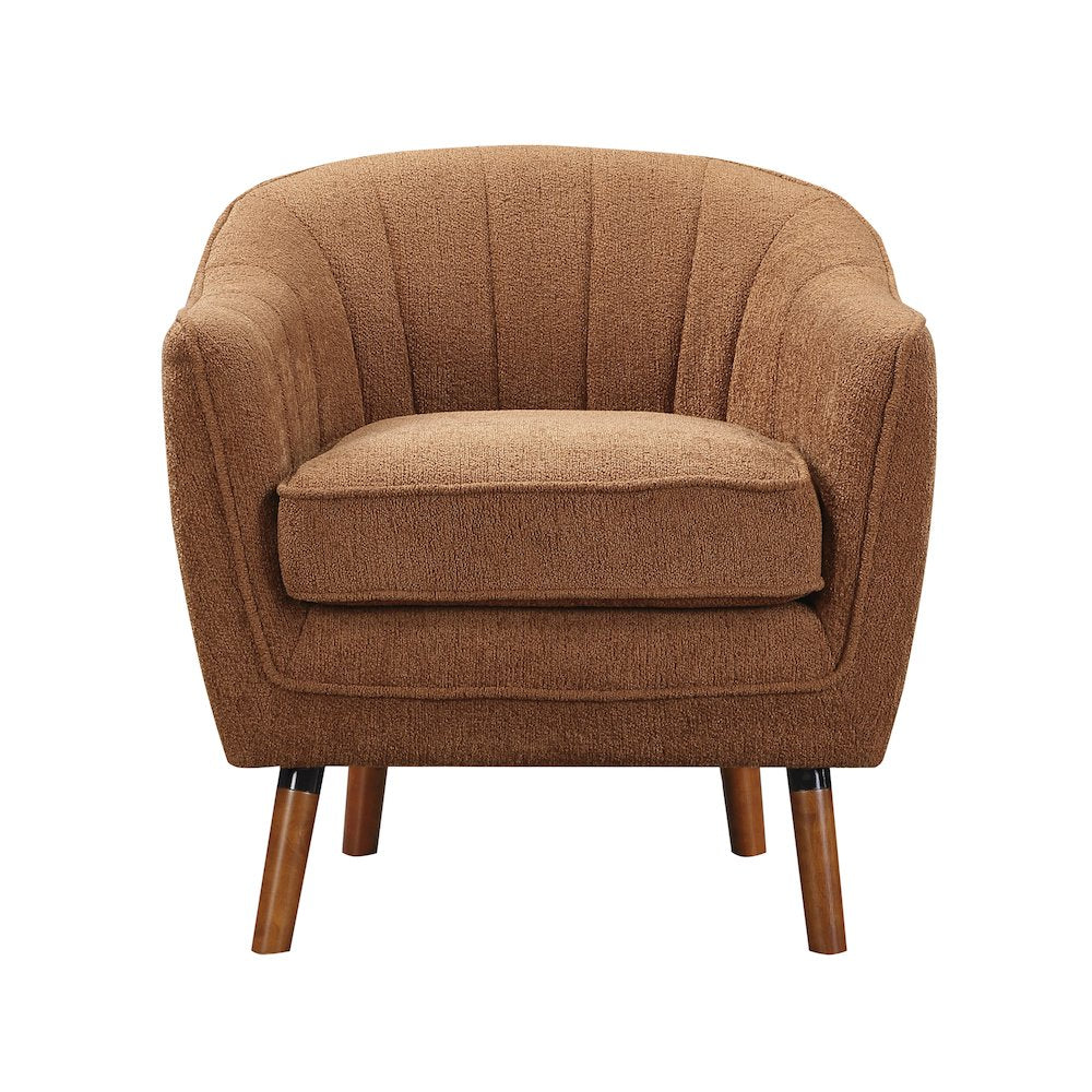 Cutler Textured Accent Chair in Rust