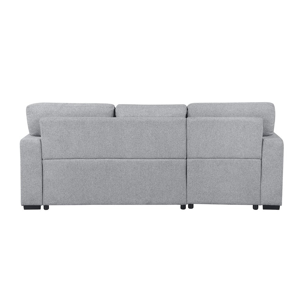 Pompano Boucle Sectional with Left Chaise, Pull-out Bed in Gray