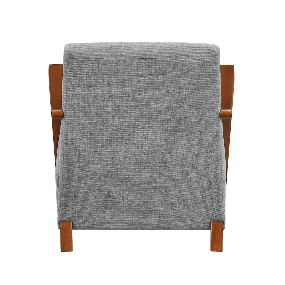 Odessa Chenille Accent Chair in Gray
