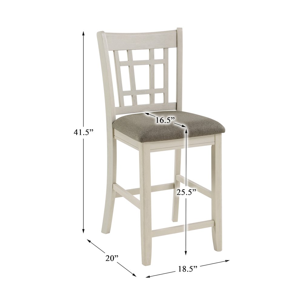 Junipero Textured Counter Height Dining Chair, set of 2 in Brown