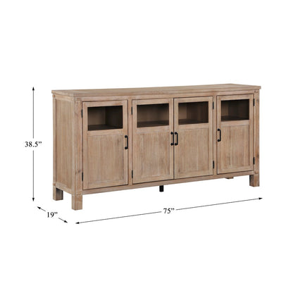 Aberdeen Acacia Veneer Dining Room Server in Distressed light oak