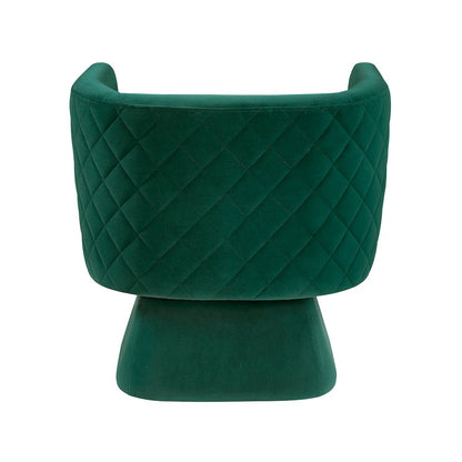 Candace Velvet Swivel Chair in Green