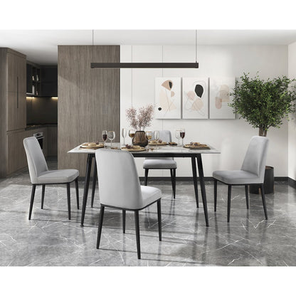 Salerno Velvet Dining Room Side Chair, set of 2 in Beige