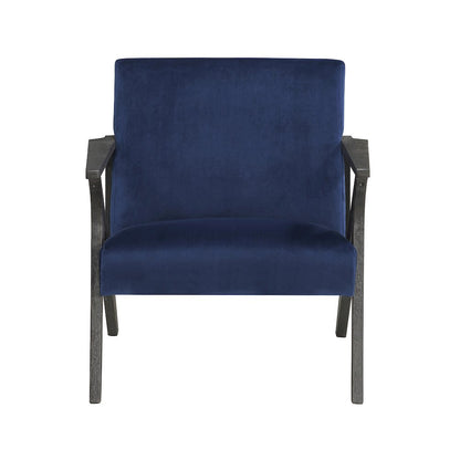 Coriana Velvet Accent Chair in Navy