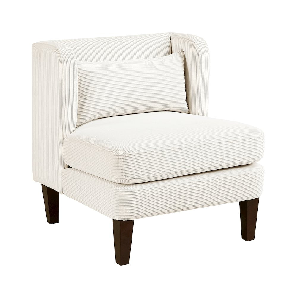 Forrester Corduroy Accent Chair in Beige
