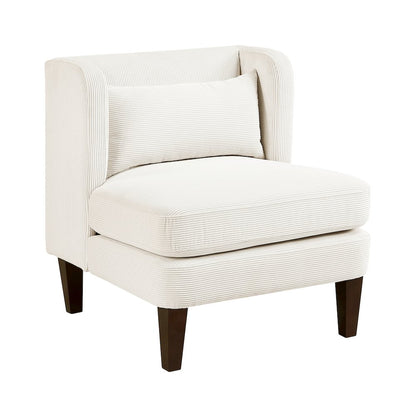 Forrester Corduroy Accent Chair in Beige