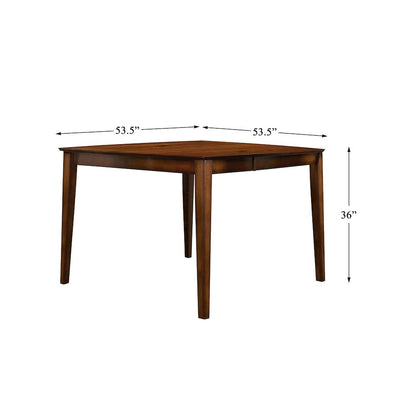 Verona Wood Counter Height Dining Room Table in Wire Brushed Amber