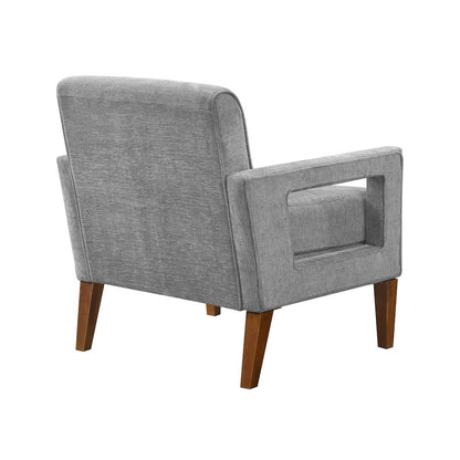Belfort Chenille Chair in Gray