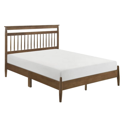 Arlo Asian Hardwood Queen Platform Bed in Chestnut