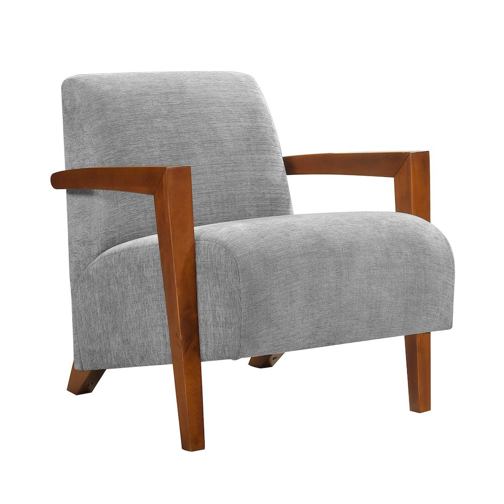 Odessa Chenille Accent Chair in Gray
