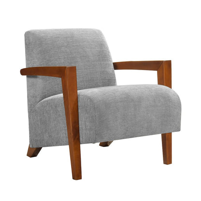 Odessa Chenille Accent Chair in Gray