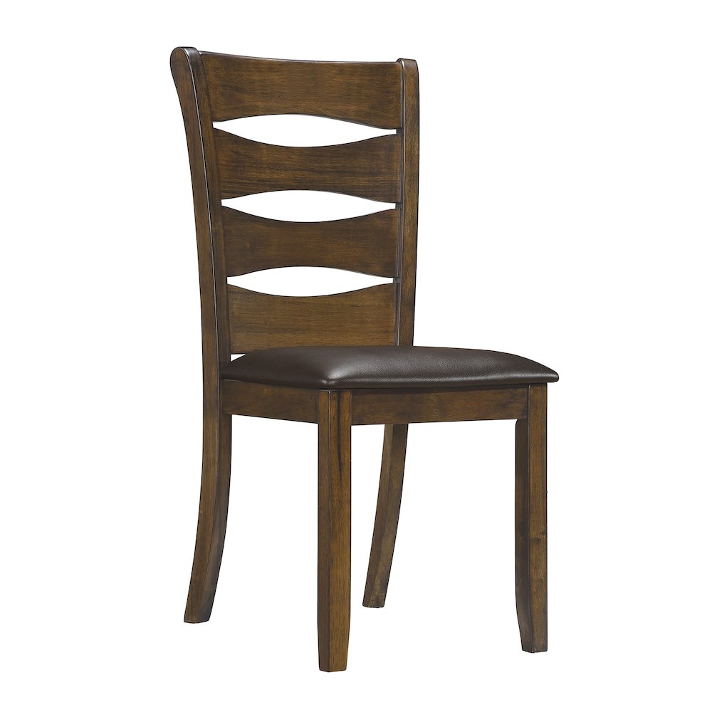 Darla Wood Dining Room Side Chair, set of 2 in Brown