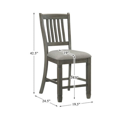 Granby Textured Counter Height Dining Chair, set of 2 in Gray