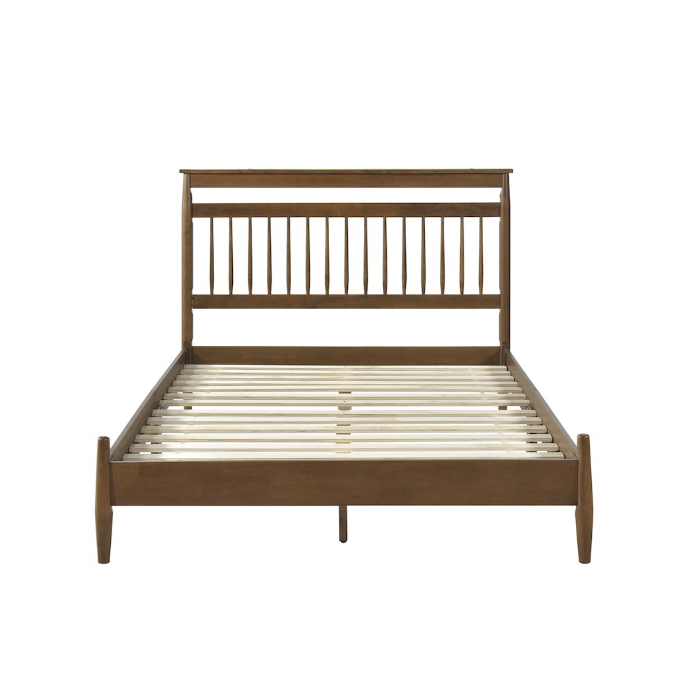 Arlo Asian Hardwood Full Platform Bed in Chestnut