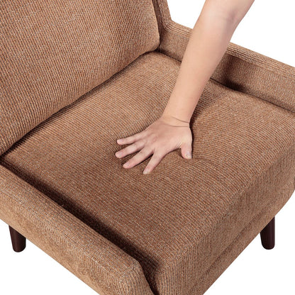 Ellie Chenille Accent Chair in Orange