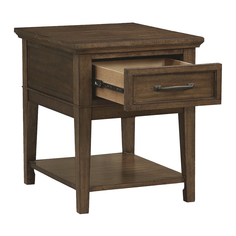 Whitley Asian Hardwood End Table in Brown