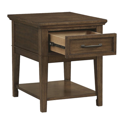 Whitley Asian Hardwood End Table in Brown