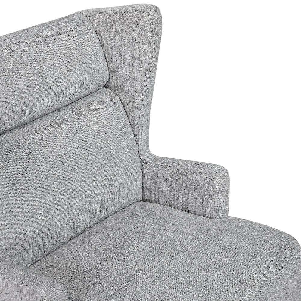 Alden Chenille Accent Chair in Gray