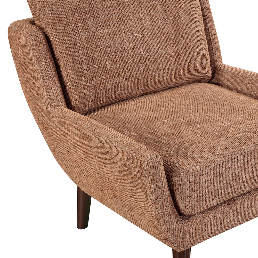 Ellie Chenille Accent Chair in Orange