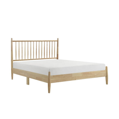 Brickell Rubberwood Queen Platform Bed in Natural