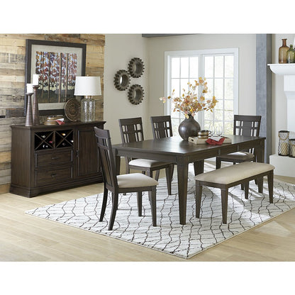 Makah Wood Dining Room Bench in Beige