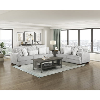 Santiago Microfiber Sofa in Light Gray