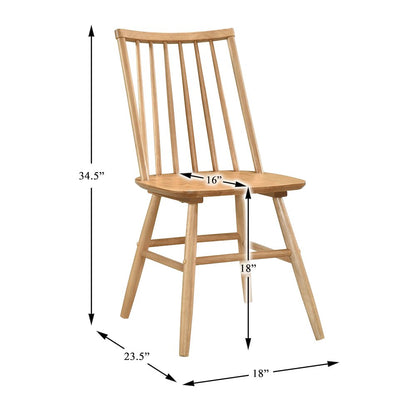 Pratter Wood Dining Room Side Chair, set of 2 in Natural Oak Finish