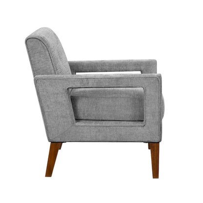 Belfort Chenille Chair in Gray