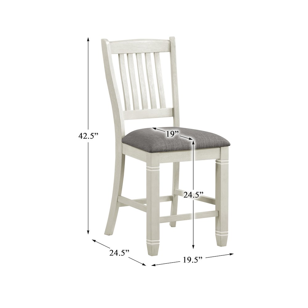 Granby Textured Counter Height Dining Chair, set of 2 in Gray