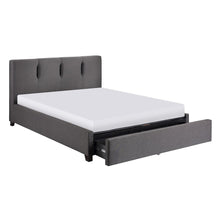 Aitana Textured California King Platform Bed in Graphite