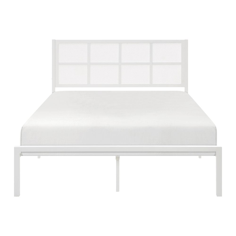 Sanibel Metal Eastern King Metal Platform Bed in White