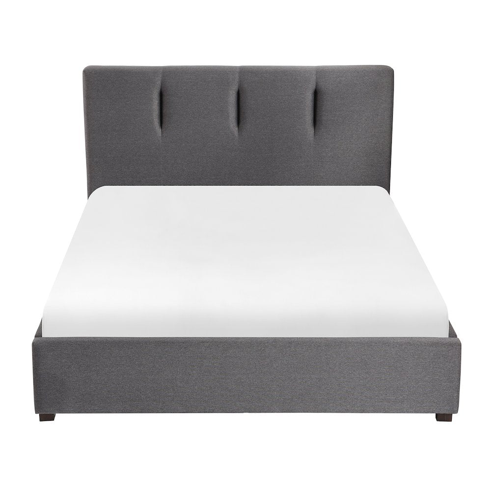 Aitana Textured California King Platform Bed in Graphite